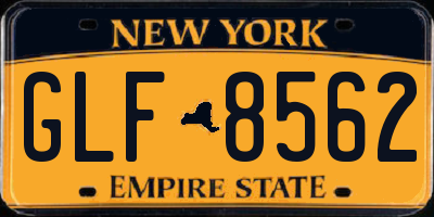 NY license plate GLF8562