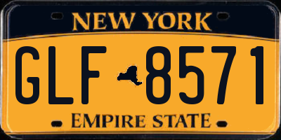 NY license plate GLF8571