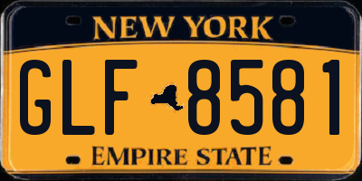 NY license plate GLF8581