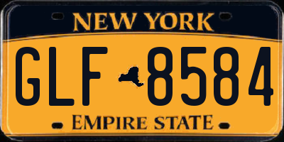NY license plate GLF8584