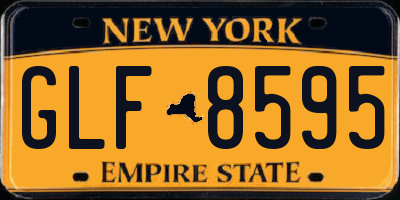 NY license plate GLF8595