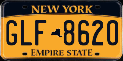NY license plate GLF8620