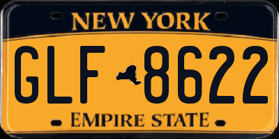 NY license plate GLF8622