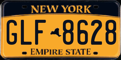 NY license plate GLF8628
