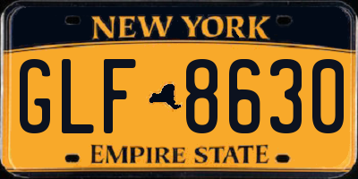 NY license plate GLF8630