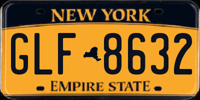NY license plate GLF8632