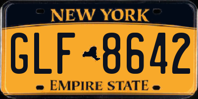 NY license plate GLF8642