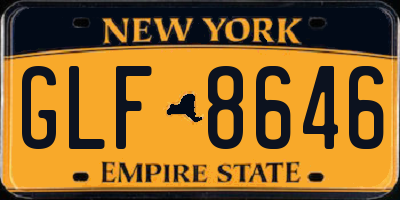 NY license plate GLF8646