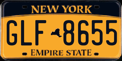 NY license plate GLF8655