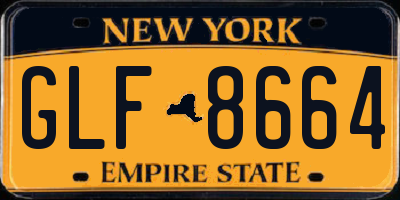 NY license plate GLF8664
