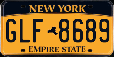 NY license plate GLF8689