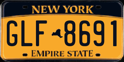 NY license plate GLF8691