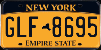 NY license plate GLF8695