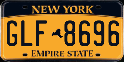 NY license plate GLF8696
