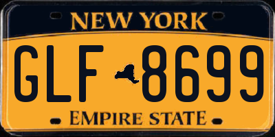 NY license plate GLF8699