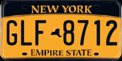 NY license plate GLF8712