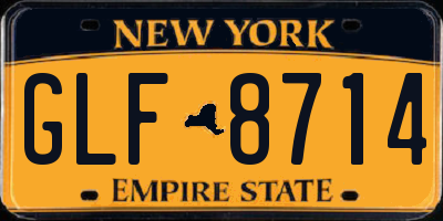 NY license plate GLF8714