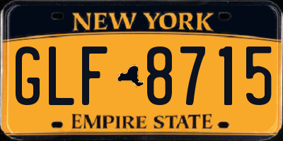 NY license plate GLF8715