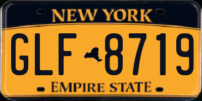 NY license plate GLF8719
