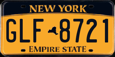 NY license plate GLF8721
