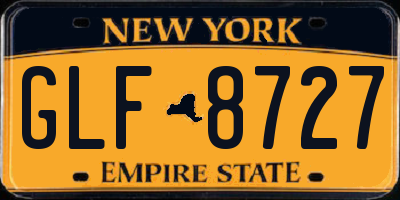 NY license plate GLF8727