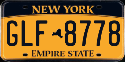 NY license plate GLF8778