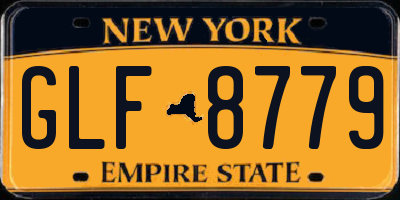 NY license plate GLF8779