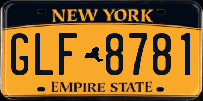 NY license plate GLF8781