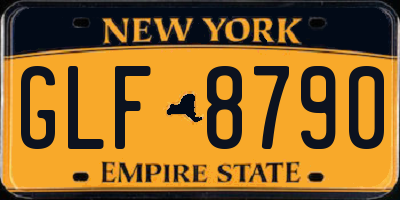 NY license plate GLF8790