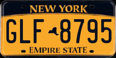 NY license plate GLF8795