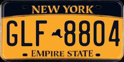 NY license plate GLF8804