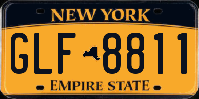 NY license plate GLF8811