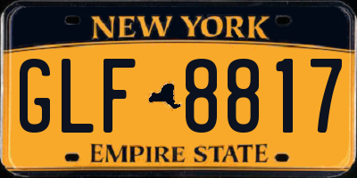 NY license plate GLF8817
