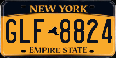 NY license plate GLF8824
