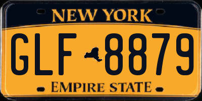 NY license plate GLF8879