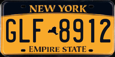 NY license plate GLF8912