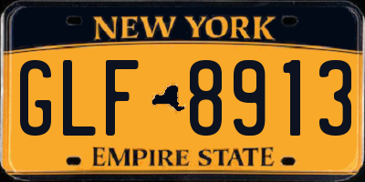 NY license plate GLF8913