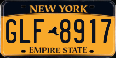 NY license plate GLF8917