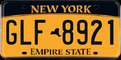 NY license plate GLF8921