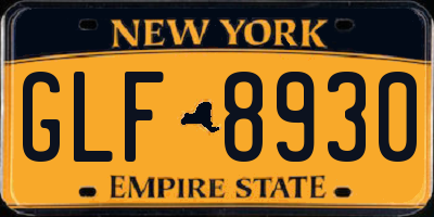 NY license plate GLF8930