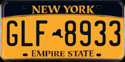 NY license plate GLF8933