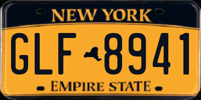 NY license plate GLF8941