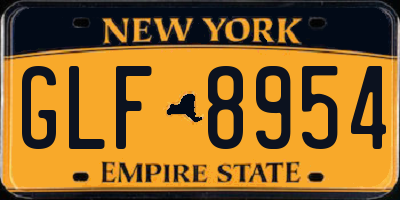 NY license plate GLF8954