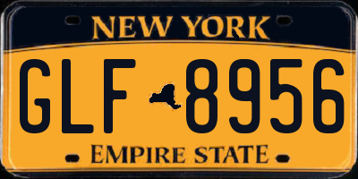 NY license plate GLF8956