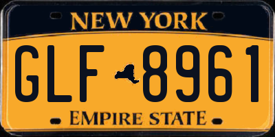 NY license plate GLF8961