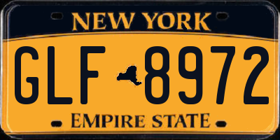 NY license plate GLF8972