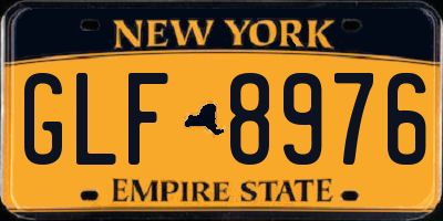 NY license plate GLF8976