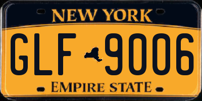 NY license plate GLF9006