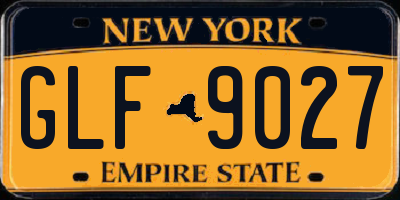 NY license plate GLF9027