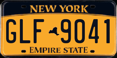 NY license plate GLF9041